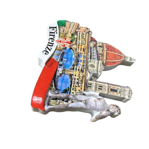 Imán decorativo para refrigerador Florence Italy 3D 8x6 cm miniatura 3