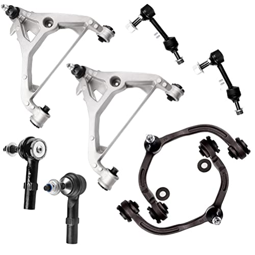 SCITOO 8pcs Front Suspension Kit Upper & Lower Control Arm w/Ball Joint Outer Tie Rod End Sway Bar Link Fit For Ford Expedition For Lincoln Navigator 2005 2006
