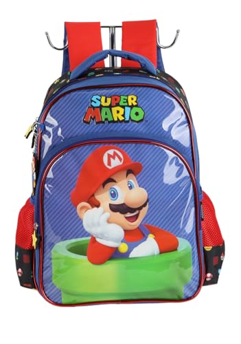 Luxcel, Mochila Infantil Escolar Personagem Super Mário Original Cor:Azul
