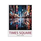 Times Square New York, Nuit，Puzzles pour Adultes 1000 Pièces Puzzles pour Adultes pour Enfants Papier Puzzle Adolescents Jeux Éducatifs Anti-Stress Jouet Cadeau（50x70cm）-O74