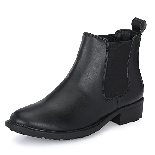 Burwood Womens Black Plain Chelsea Boot_38 EU