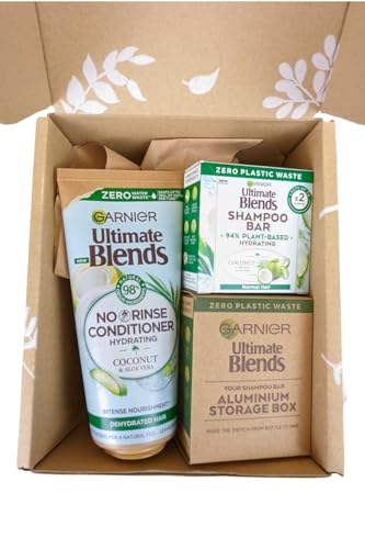 Garnier Ultimate Blends Pack - HYDRATING COCONUT & ALOE VERA SET 3PC Eco Friendly No Plastic Waste - Image 3