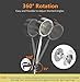 BokWin Stainless Steel Shower Head Holder, 360° Adjustable Handheld Bathroom Shower Head Bracket, Metal Shower Spray Holder Wall Mount, Brushed SUS 304 Steel Holder (Screw Installation)