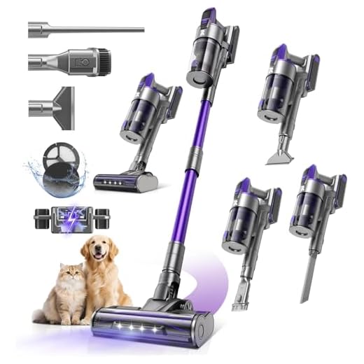 مكنسة كهربائية لاسلكية Redkey X18، 60 كيلو باسكال/650 واط/80 دقيقة، مكنسة كهربائية عمودية 8 في 1 مزودة بشاشة LED، قوة شفط تلقائية ذكية، للحيوانات الأليفة/الأرضيات/السجاد