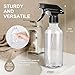 Uineko Spray Bottles 2-Pack, 10 Oz, Mist & Stream, Heavy Duty Spraying Empty Water Sprayer Bottle, BPA Free Plastic Refillable Containers for Cleaning Solutions, Plants, Hair, Essential Oils (Clear)