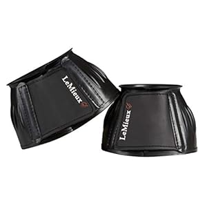 LeMieux Black Rubber Bell Overreach Horse Boots – Protective Gear and Training Equipment – Equine Boots, Wraps…