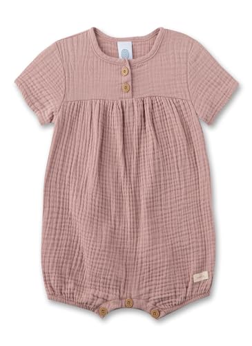 Sanetta Baby-Strampler kurz rosa aus Musselin | Praktischer und bequemer...