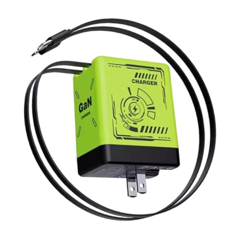 Yplkm Cargador USB C,Cargador de Teléfono con Doble Puerto - Adaptador de Enchufe Portátil Retráctil para Dispositivos de Computadora Portátil Teléfono Hogar Automóvil Pared | para Ordenador