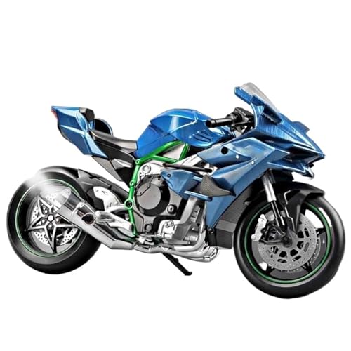 Moto miniature Kawasaki H2 H2R échelle 1:9 modèle en alliage moulé sous pression
