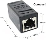 2 Pack RJ45 Coupler ethernet Cable Coupler LAN Connector Inline Cat7/Cat6/Cat5e Ethernet Cable Extender Adapter Female to Female
