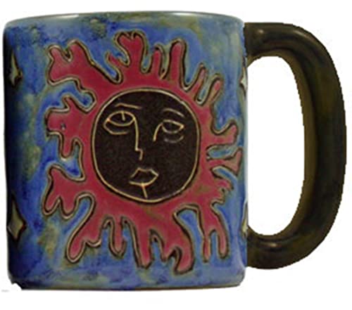 Taza de cerámica Mara azul celeste 16 oz miniatura 2