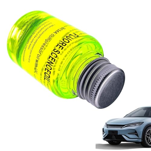 Générique Car Air Conditioner Oil - HVAC Diagnostic Additive for Rapid Leak Identification | Compatible with Cool Systems, Bright UV Glow, Easy Application for Automotive AC Maintenance
