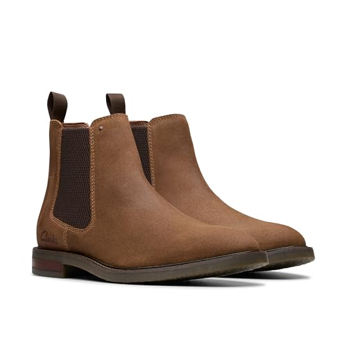 Clarks Clarks Men's Jaxen Easy Chelsea Boot, Cola Suede, 9.5 US