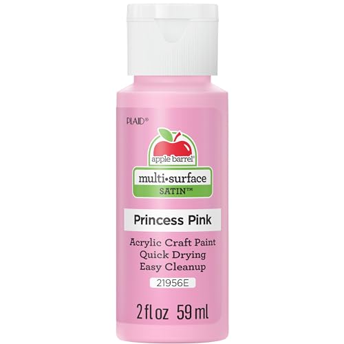 Image of Apple Barrel Multi Surface Acrylic Paint, 2 oz, Princess Pink 2 Fl Oz