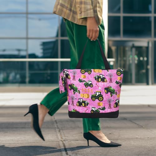 Image of NGIL Medium Top Zipper Closure Canvas Tote Bag with Attached Matching Coin Purse For Moms and Nurses