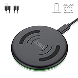 Sueño amigable y Diseño humanizado: YOOTECH Inteligente lED indicador es diseñado para usted a disfrutar la vida. Por favor, coloque correctamente su teléfono en el centro de la almohadiila. La luz verde parpadeará durante 3 segundos si la fuente de alimentación es conectada. La luz está encendida durante 16 segundos si su teléfono se conozca bien. La luz se apaga cuando ingrese al modo de carga y mantiene apagada en todo el proceso de carga.