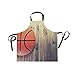 Domiking, grembiule da basket da donna, unisex, con tasche, collo regolabile, per cucinare in forno, giardinaggio