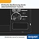Exquisit Einbaumikrowelle EMW20-DG-020 schwarz| 800 W Leistung | 1000 W Grill | 8 Autokochprogramme| Drehteller 27cm | Einbaugerät | Edelstahl-Garraum