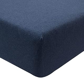 100% Cotton Fitted Sheets - Jersey Melange Bedsheets, Burn Taupe, King'