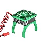 Aluminum High Speed Cooling Fan 20000 RPM Compatible with 36mm Motor for Traxxas 1:16 Mini Maxx/Mini Slash/XRT VXL 3S / 1:8 Jato 4X4 Upgrades - Green