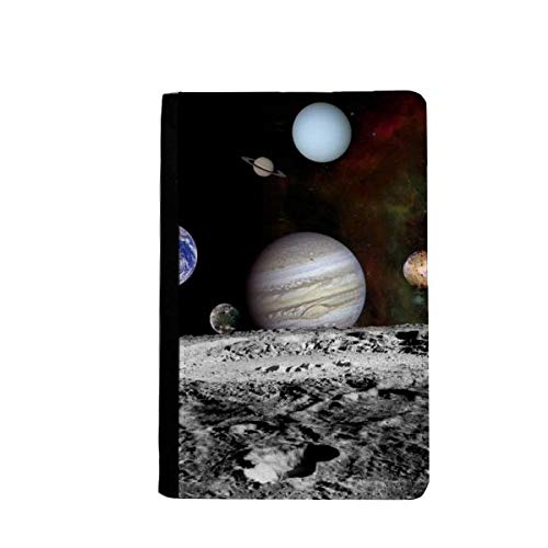 Étui portefeuille pour passeport motif galaxie pochette rangement voyage