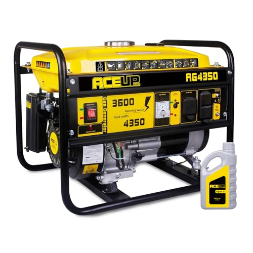 Aceup Energy 4350 Watt Gas Generator for home use, Portable