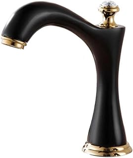 Fontana Commercial Matte Black Widespread Automatic Touchless Bathroom Sensor Faucet (Hot and Cold Mixer Faucet)