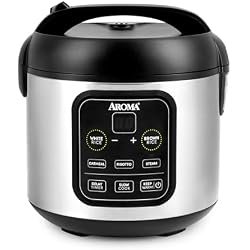 1 of Aroma Housewares ARC-994SB Rice & Grain Cooker Slow Cook, Steam, Oatmeal, Risotto, 8-cup cooked/4-cup uncooked/2Qt, Stainless Steel