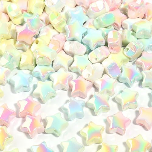 Bracelet de matériel de Bricolage Fait à la Main avec Bracelet de Perles Perles Accessoires de Perles lâches - Pentagramme Couleur Mixte - 10pcs/Pack Voir la Page de détails pour la Taille