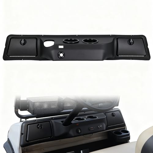 CYOOYC Golf Cart Dash Board Cover Assembly Compatible with 1982 Up Club Car DS Carryall Models ABS Plastic with Extra Storage Cup Holders