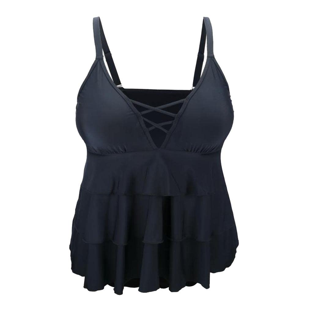 Women Two Piece Tankini Top Briefs Bottom Swimsuit Beachwear Plus Size XL-Clothing, Shoes & Accessories - Womens Clothing - Swimwear-image-7