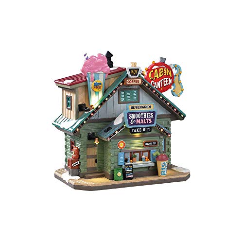 Lemax Cabin Canteen miniatura coleccionable de resina con luz y adaptador 2