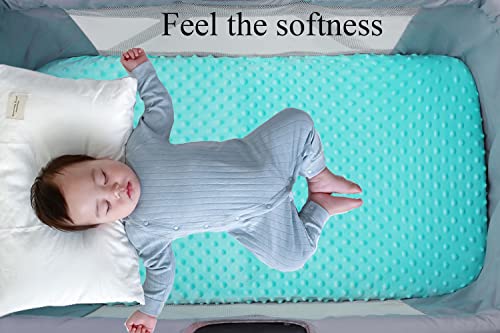 Minky Bassinet Sheet Set 2 Pack Stretch Fitted Cradle Sheets,Ultra Soft Thick Universal Fit Oval Rectangle Hourglass Pad/Mattress, For Baby Girls And Boys Grey Green #TOP2