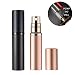 Refillable Perfume Atomizer Empty Mini TSA Travel 5ml Perfume Spray Bottle, Portable Fragrance Container for Man and Women, TSA Approved, 5ml (Black and Gold)