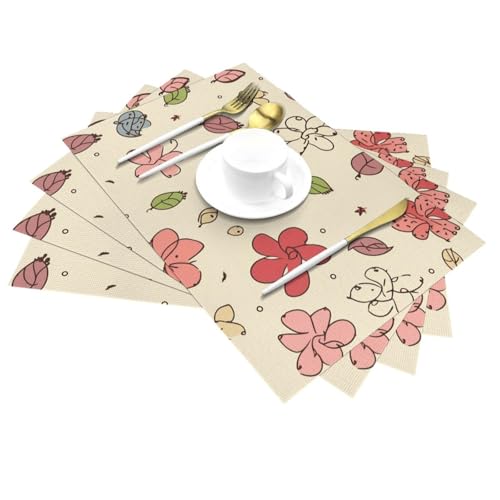 Sets de table antidérapants pour salle à manger lavables et durables - 4