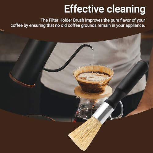 2 Stück Barista Pinsel, Reinigungspinsel Kaffeepinsel, Kaffee Pinsel, Kaffeebürste Reinigungsbürste Kaffeepulver Für Kaffeemühlen Espressomaschine Barista Zubehör Küchenpinsel, Naturborsten