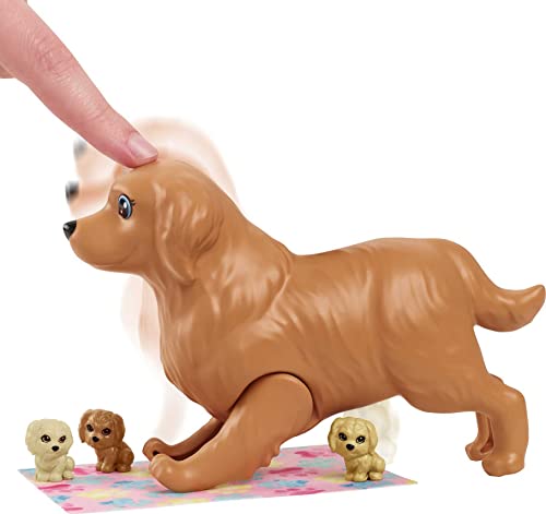 Barbie-Playset-Cuccioli-Appena-Nati-Playset-con-Bambola-e-Cane-che-Partorisce-3-Cuccioli-e-Accessori-Altezza-30-cm-Regalo-per-Bambini-3-7-Anni