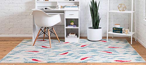 Tapete beige con motivos marinos Unique Loom Positano 3'3" x 5'3" miniatura 3