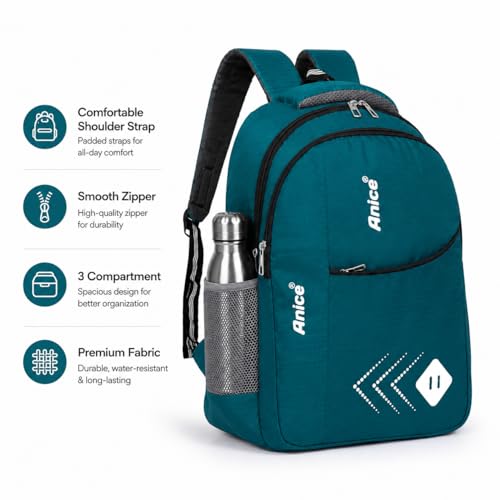 Image of ANICE 30L Laptop Backpack for Men & Women School Bag Travel & College Bag School Bag for Boys Girls Man Woman | Laptop Bagpack