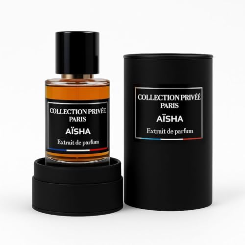 Collection Privée Paris Aïsha, Extrait de Parfum Unisexe Luxe, Notes de Bergamote, Patchouli et Vanille, 50 ml, Made in France Mixte