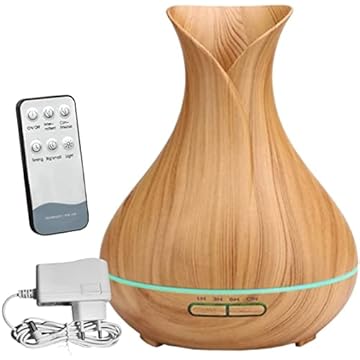 Difusor Aromatizador E Umidificador Com Controle Remoto Ambientes 400ml Led 7 Cores