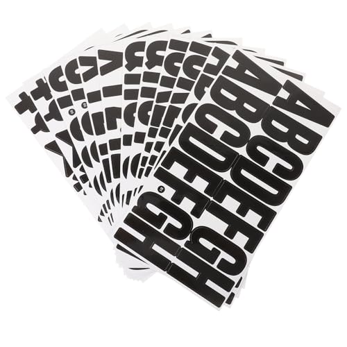 Image of 2 Sets Black Vinyl Letter Stickers Self-Adhesive, for Signs