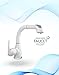 CLEANFLO 8811, Pull Out Kitchen Faucet, 1- 3 Hole Installation, High 11.5 INCH-Arc Spout, 1 Handle, 2 Spray Settings, Advanced Polymer Materials, Lead-Free, Non Corrosive, White Finish