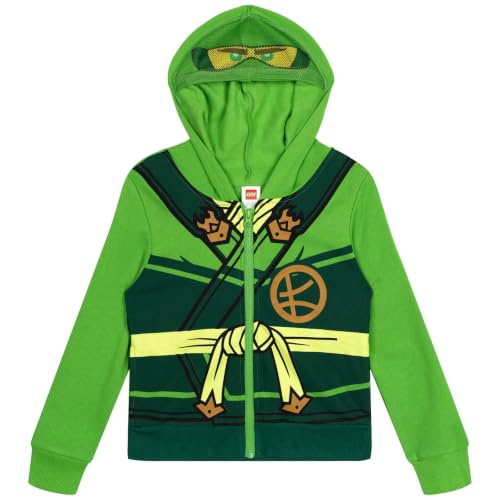 LEGO Ninjago Little Boys' Cosplay Fleece Zip-Up Hoodie Ninja Lloyd Green 6