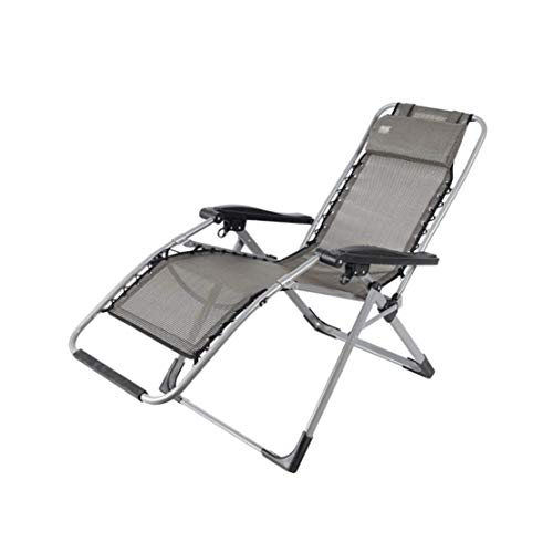 GJZM Folding Reclining Chair Folding Recliner, Zero Gravity Folding Recliner with Armrests for Outdoor Camping Fishing Garden Beach Sun Reclining Chair,D74x167cm