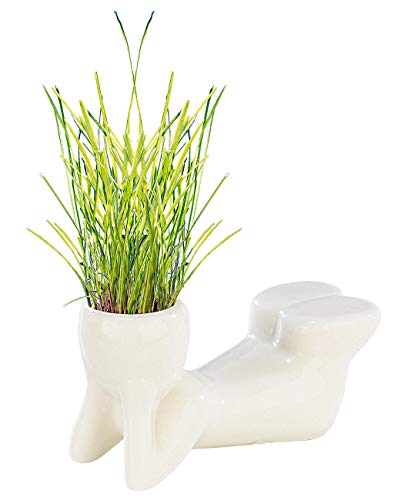 Preisvergleich Produktbild infactory Blumentopf: Grasmännchen liegend (Grasmännchen als Mitbringsel)