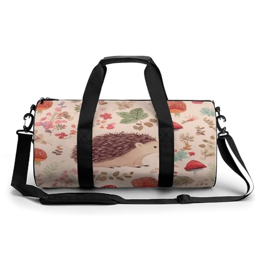 Sac de sport cylindrique hérisson 45cm pour gym et week-end