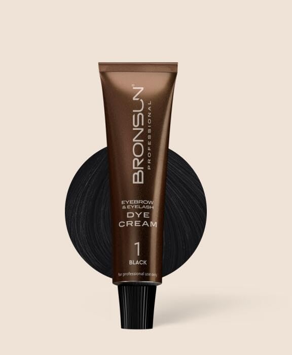 BRONSUN Hybrid Cream Dye #1, Black, Ammonia-Free, with Hydrolyzed Keratin, Hydrolyzed Silk, Vitamin E, 0.51 fl.oz