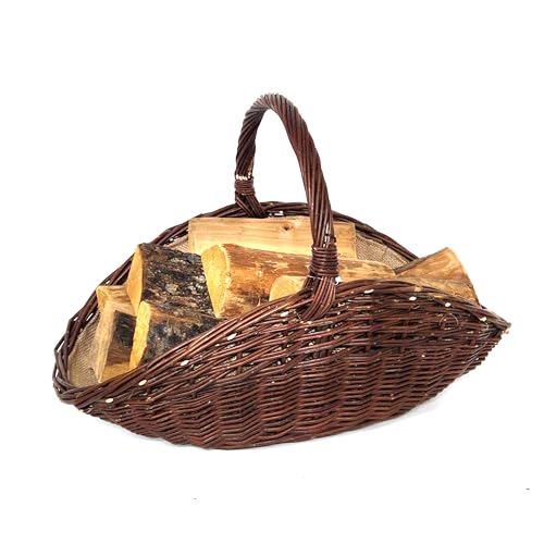 Tigana – Kaminkorb Holzkorb Kaminholzkorb Gartenkorb Weide (Art. 90100-DK) - 3