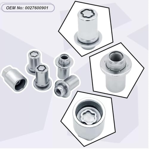 Tuercas para rueda M12x1.5 antirrobo de acero inoxidable para coche 5